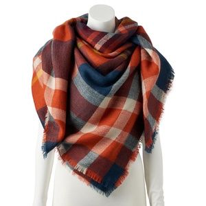 NWT Plaid Square Scarf